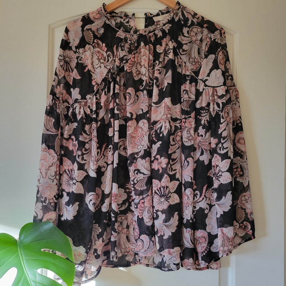 Loft Sheer Floral Top